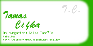 tamas cifka business card